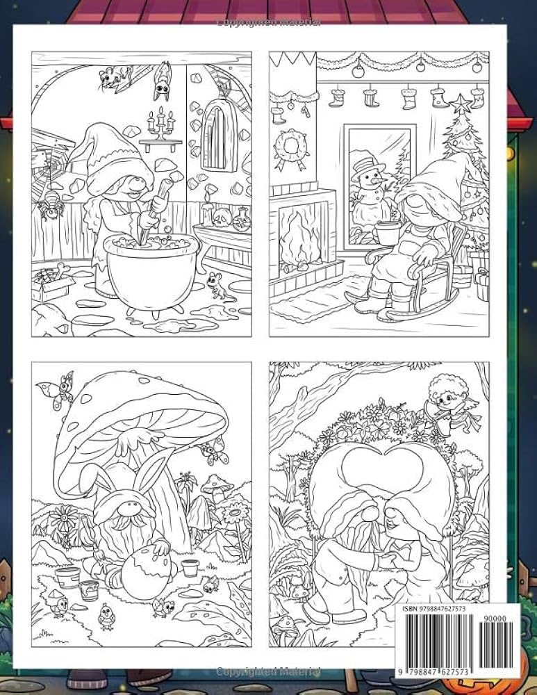 Holiday gnomes coloring book cute gnomes to color for christmas halloween valentine easter and more gnomes for the holidays gnome coloring book press adalida quinn books