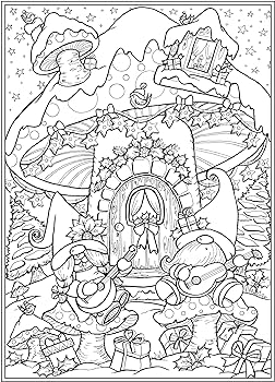 Creative haven christmas gnomes coloring book goodridge teresa books