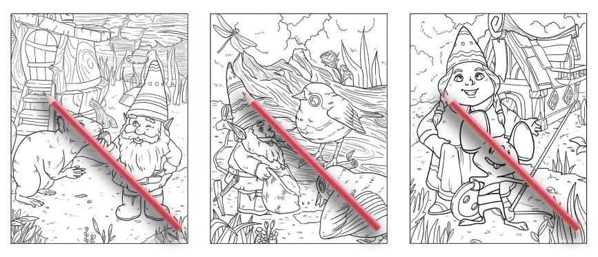 Secret garden gnomes coloring book â ava browne coloring books