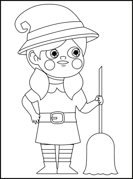 Premium vector halloween coloring book for kids