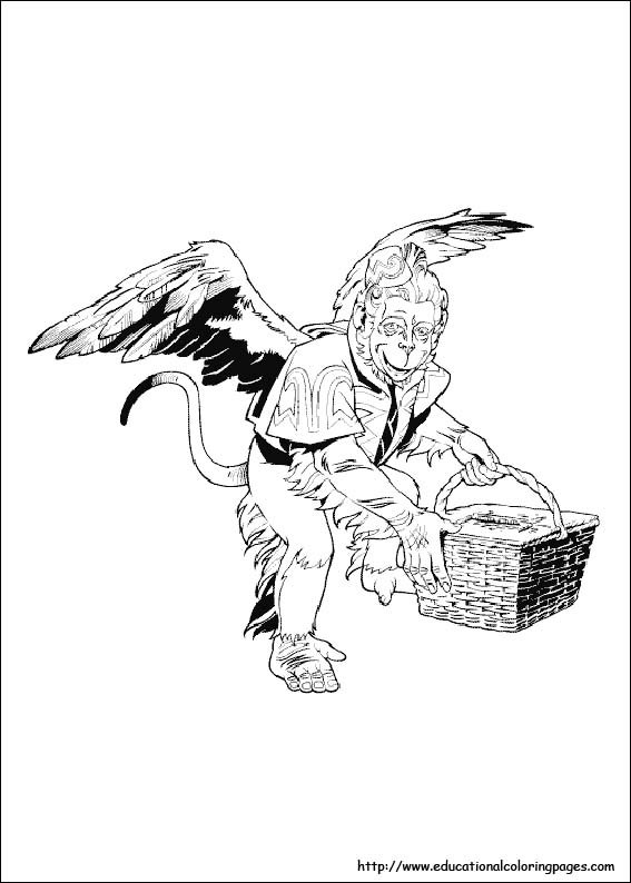 Wizard of oz coloring pages free for kids