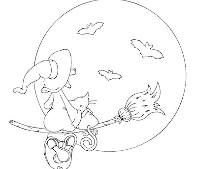 Free witch coloring pages you can print from home
