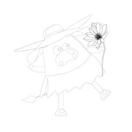 Scarecrow coloring page stock vector illustration and royalty free scarecrow coloring page clipart