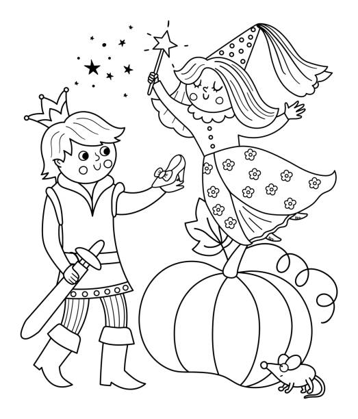 Prince coloring pages stock illustrations royalty