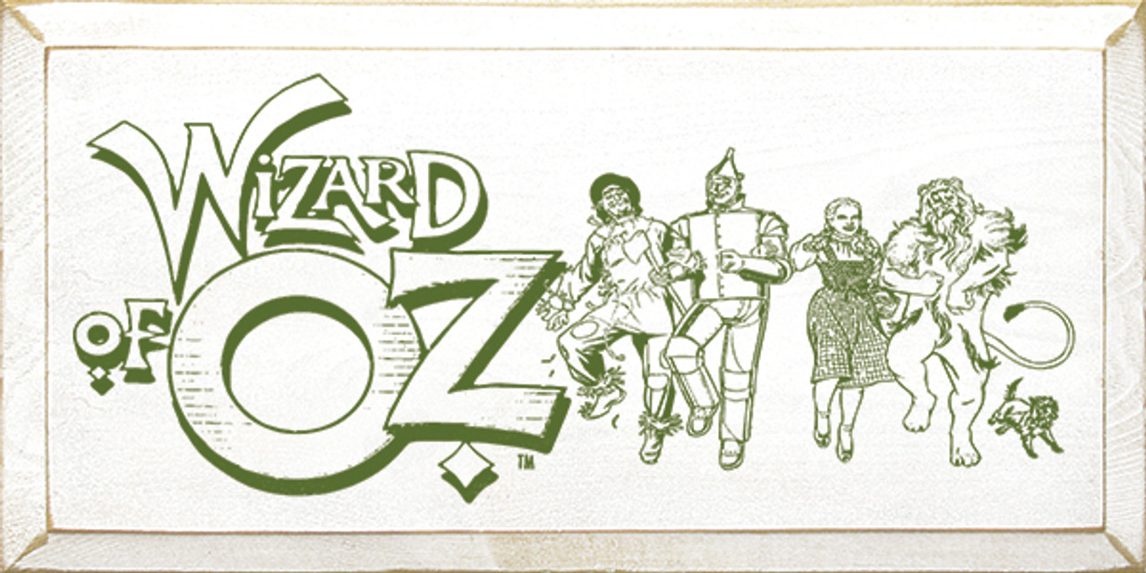 Wizard of oz wood sign with movie title sawdust city wood signs
