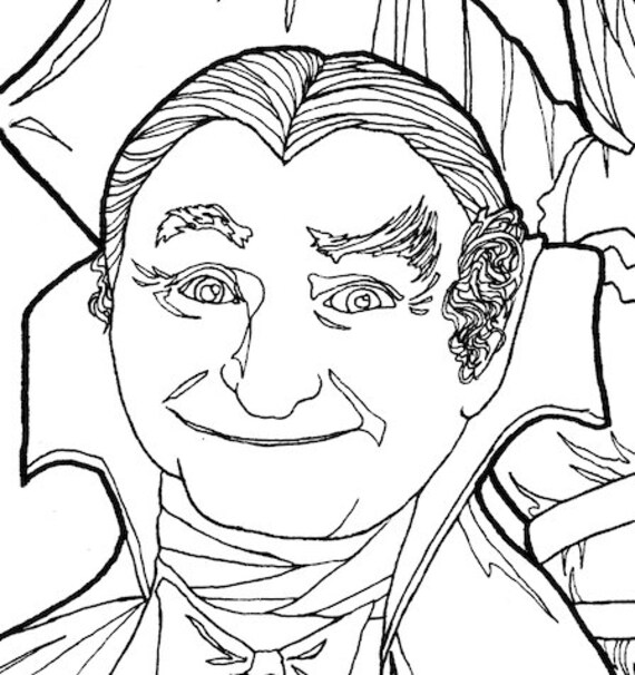 Digital download munsters coloring book page halloween coloring book pages holiday adult coloring pages classic tv shows the munsters download now