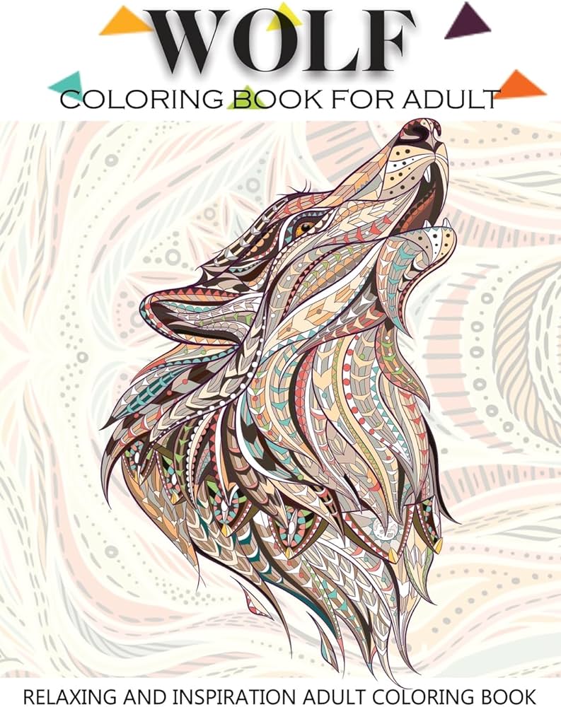 Wolf coloring book for adult adult coloring book amazing wolf designs for wolf lovers relaxing and inspiration animal coloring books for adults russ focus books