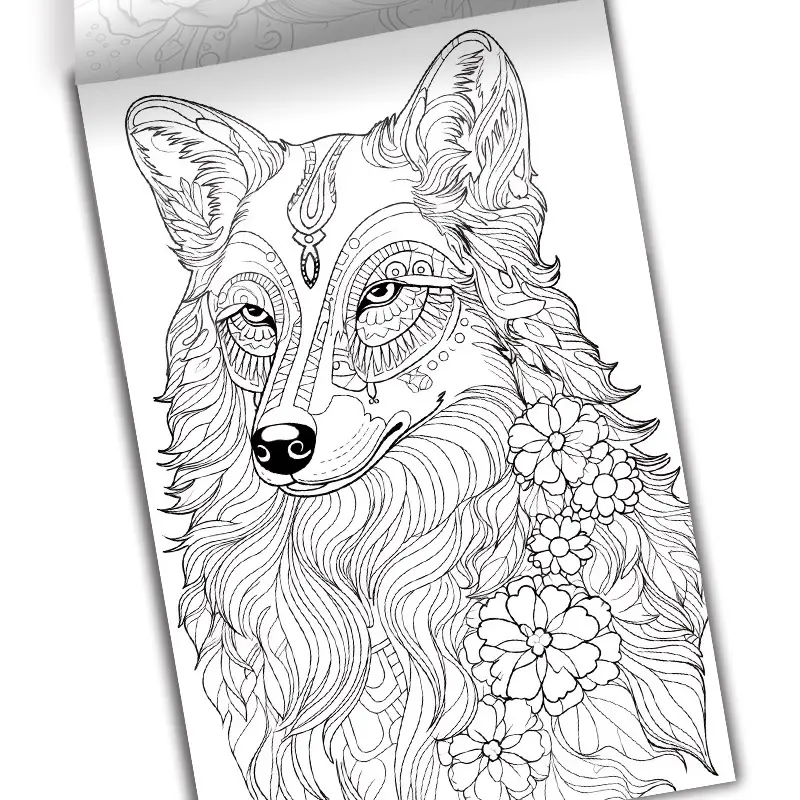 A paper thickened pages magical dog coloring book