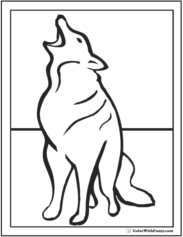 Wolf coloring pages print and customize