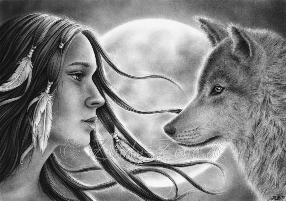The white wolf bookmark