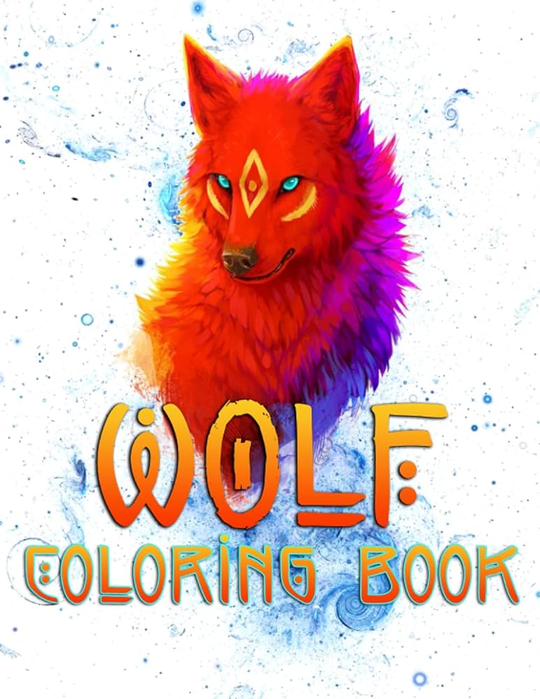 Wolf coloring book amazing illustration colouring pages high quality with wolve mandala designs for wolf lovers adults and kids relaxing and inspiration animal coloring books for adults snider joann