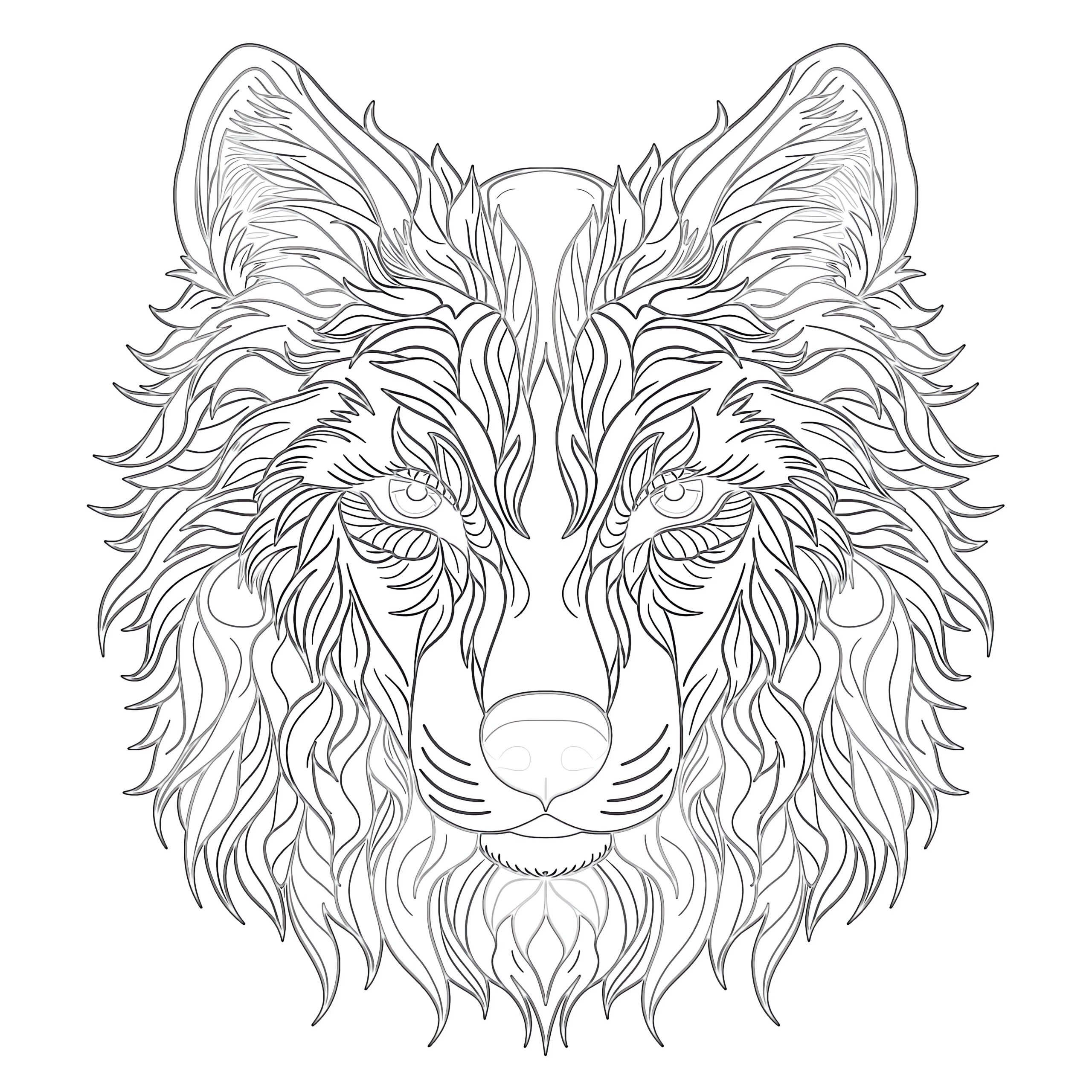 Wolf coloring pages for adults coloring pages mimi panda