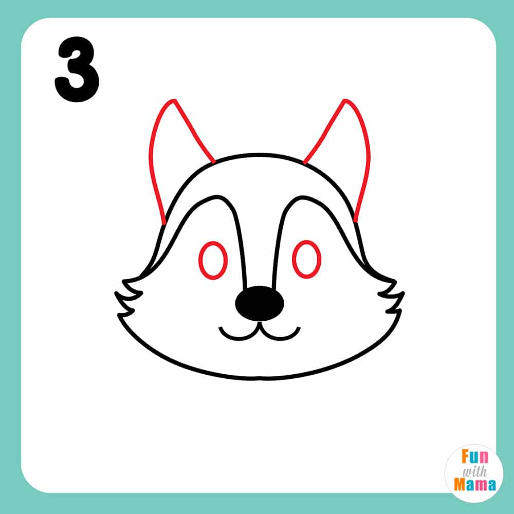 How to draw a wolf free drawing printable