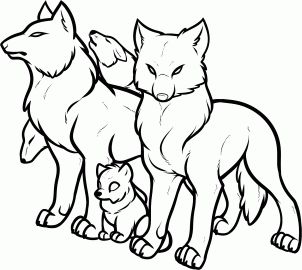 How to draw a wolf pack pack of wolves step by step forest animals animals free online drawing tutorial aâ family coloring pages cartoon wolf wolf drawing