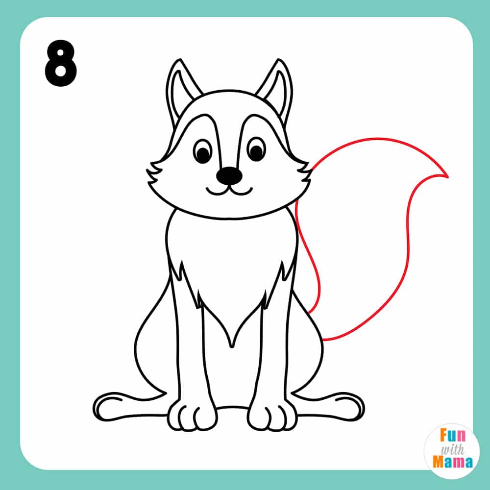 How to draw a wolf free drawing printable