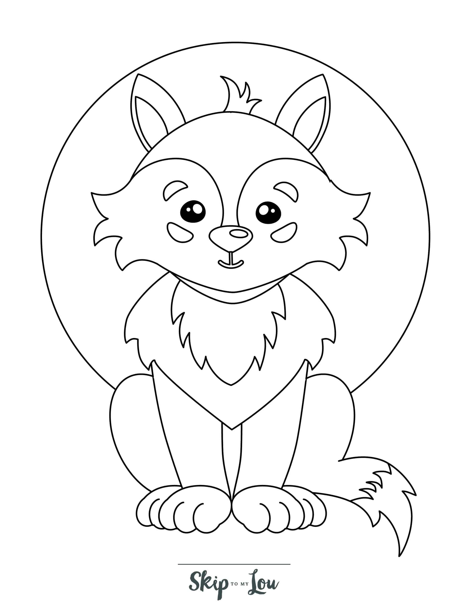 Free printable wolf coloring pages for kids skip to my lou