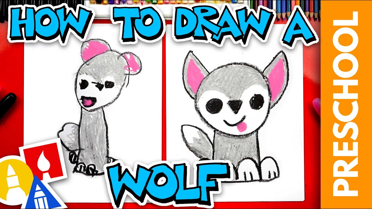 How to draw a wolf or husky