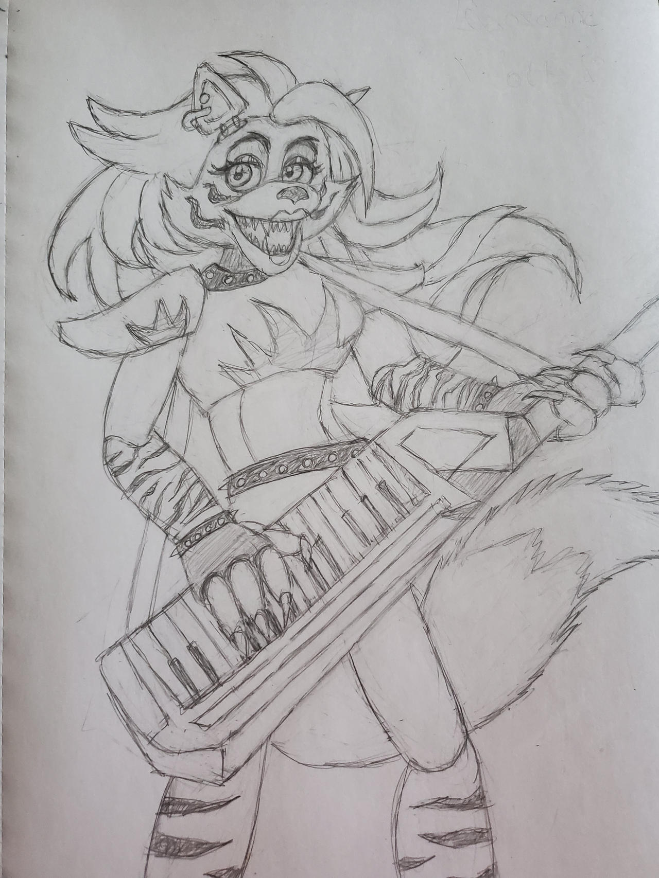 Glamrock roxanne wolf sketch by bubblegumseaurchin on