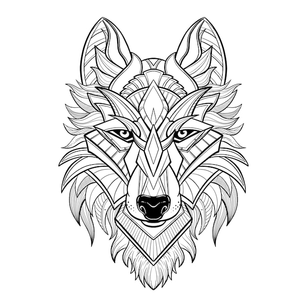 Wolf drawing images