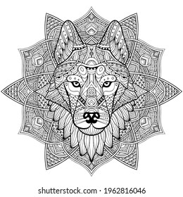 Wolf mandala images stock photos d objects vectors