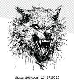 Ferocious wolf stock photos