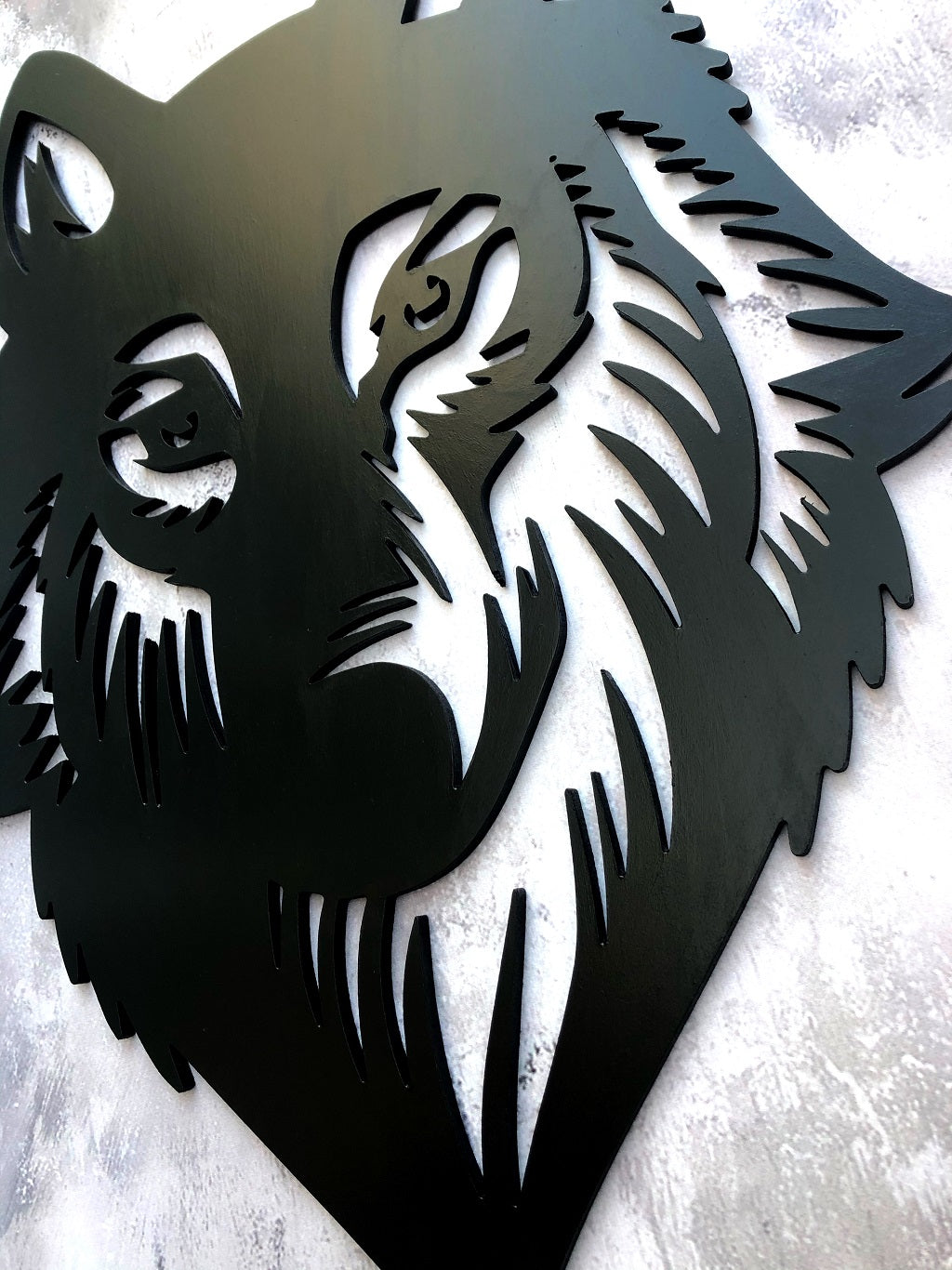 Wolf head wall dãcor â home hub me