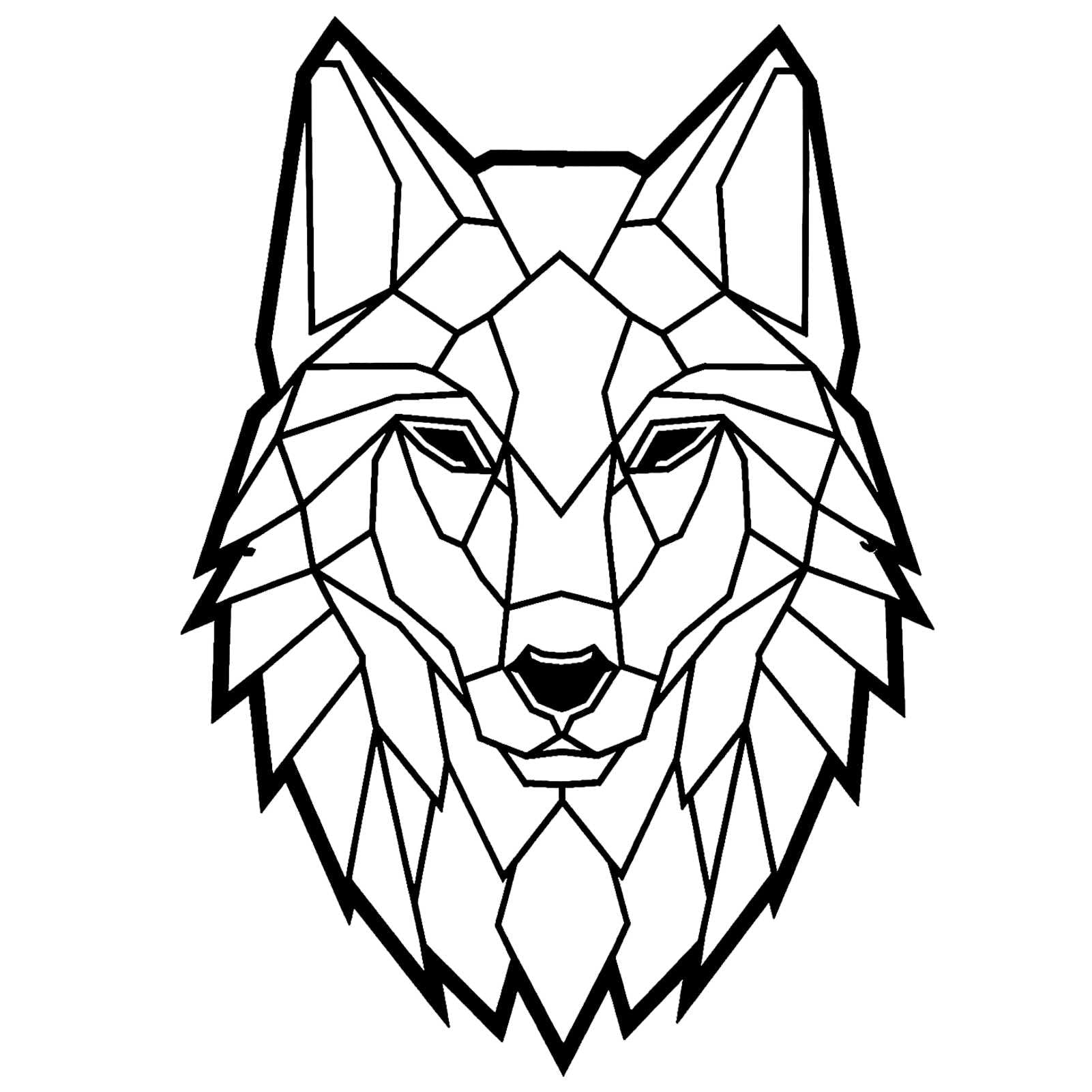 Angelh wolf metal wall coration geometric animal wall coration metal art home wall hanging d wall silhouette for yard fence garn home kitchen