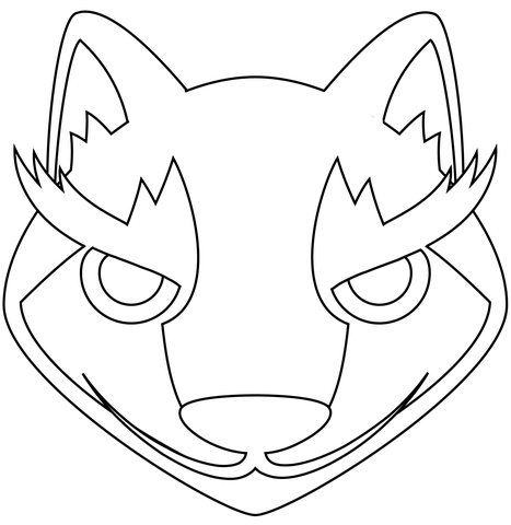 Wolf face coloring page free printable coloring pages