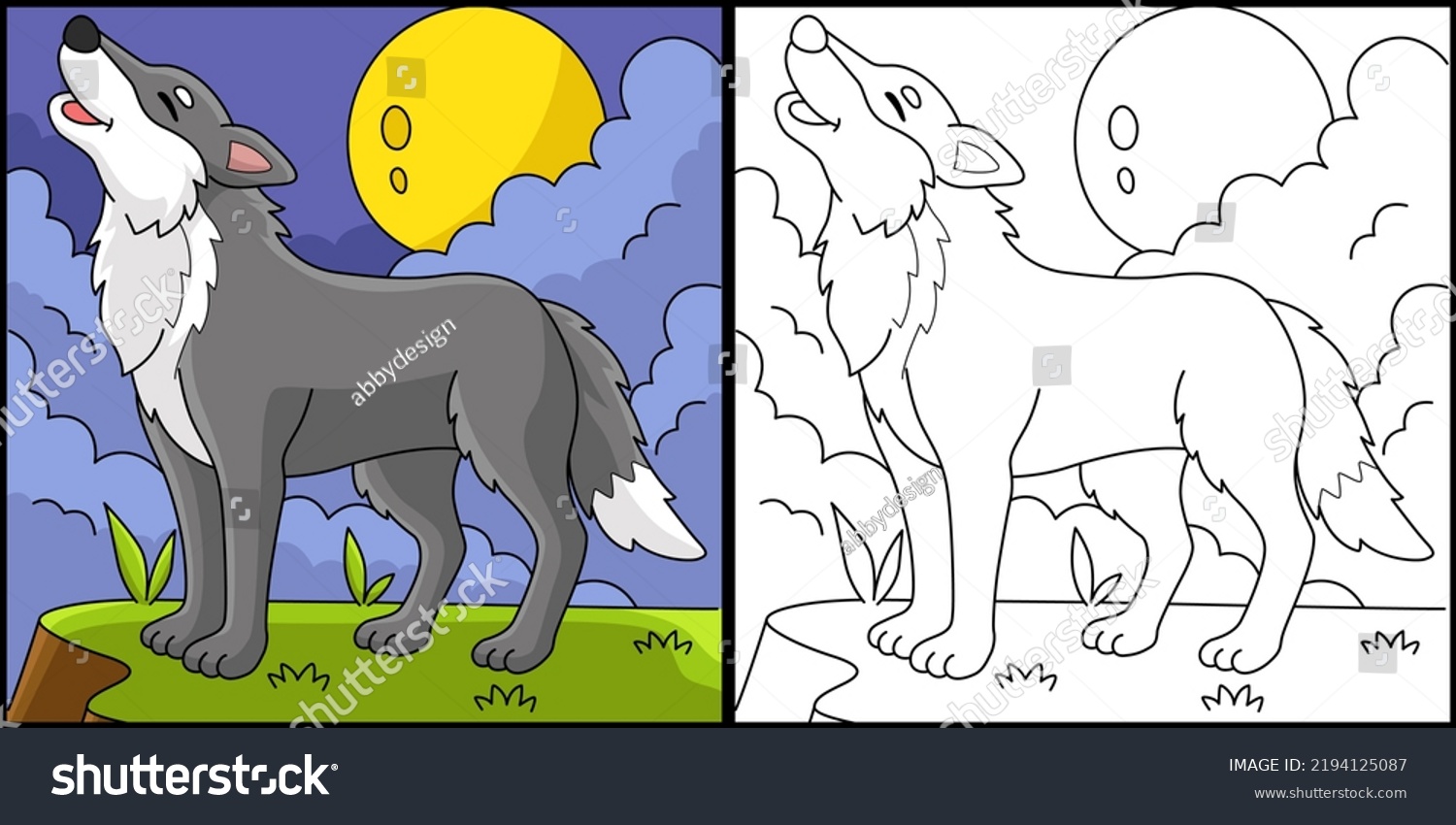 Wolf coloring pages kid images stock photos d objects vectors