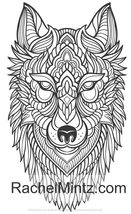 Wolves coloring book collection for adults relaxing anti stress desig â rachel mintz coloring books