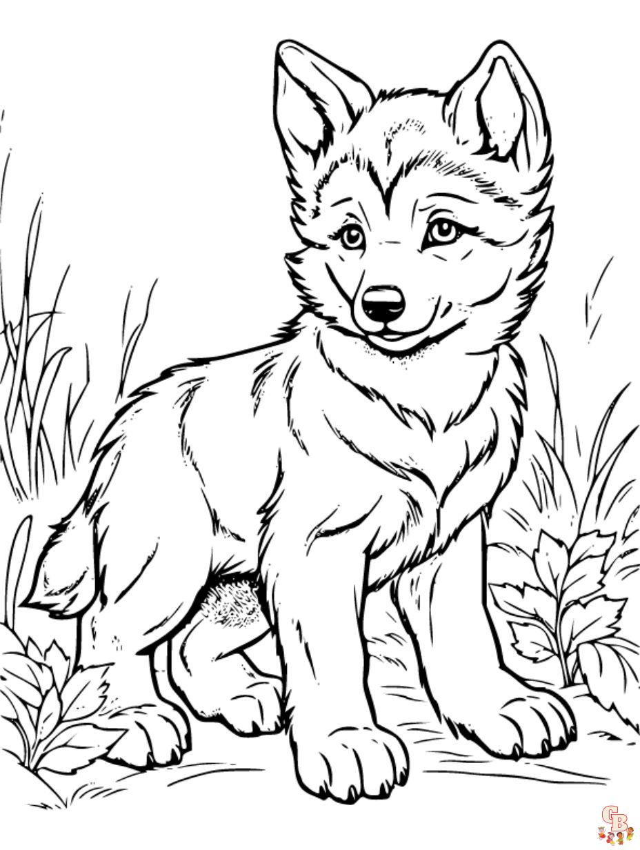 Printable wolf coloring pages free for kids and adults