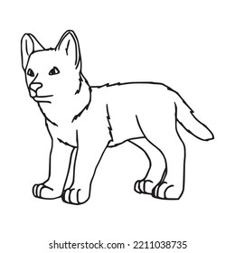Cute vector dog vector cartoon husky stock vector royalty free