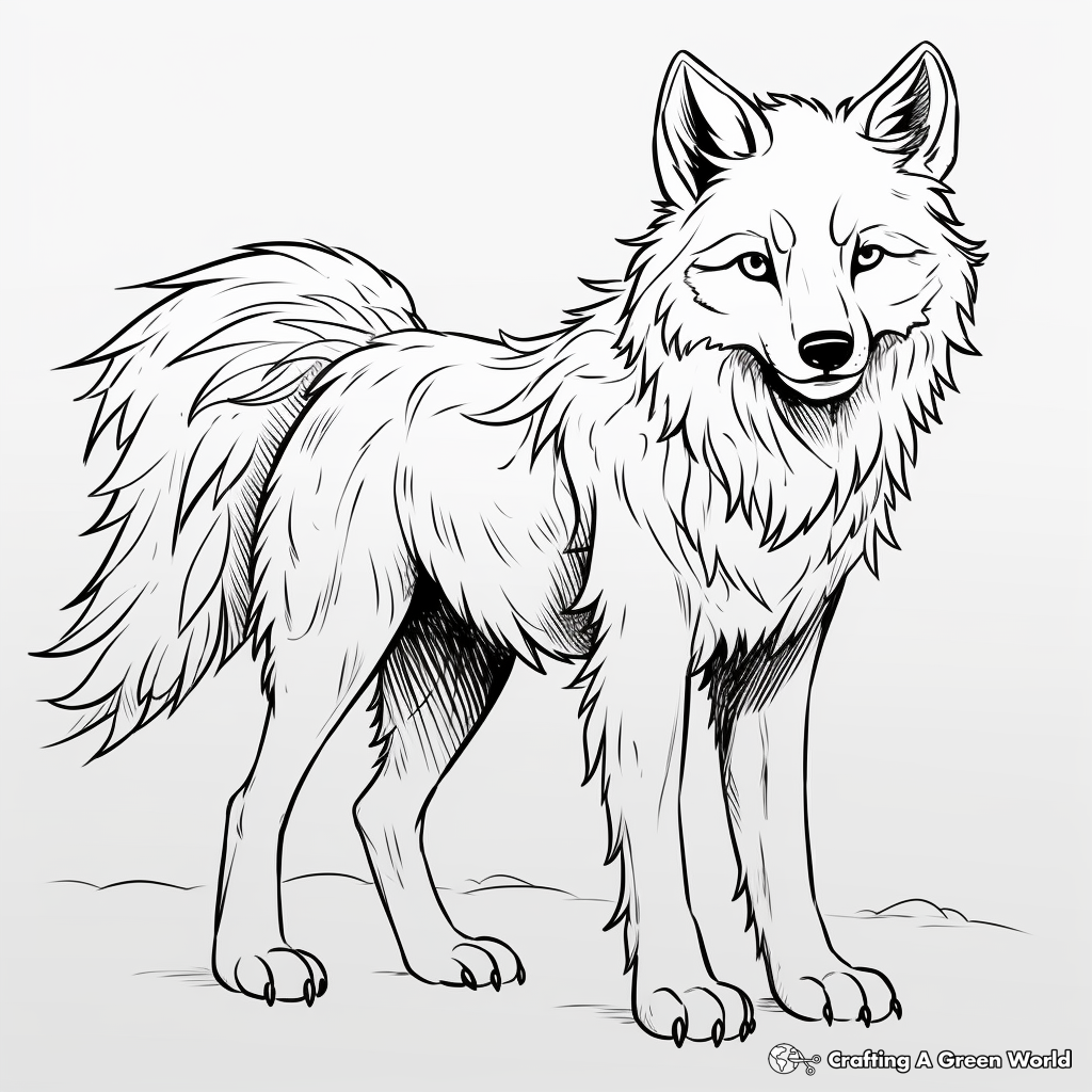 Winged wolf coloring pages