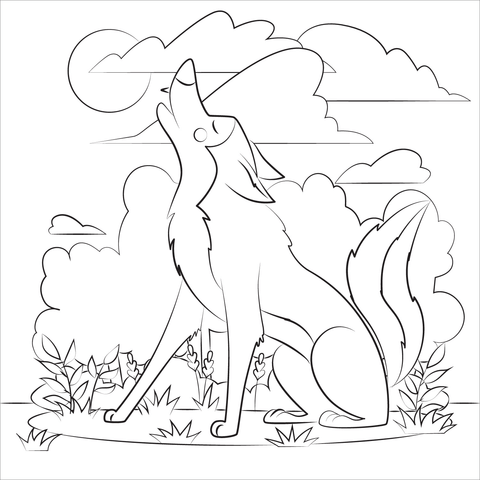 Wolf coloring page free printable coloring pages