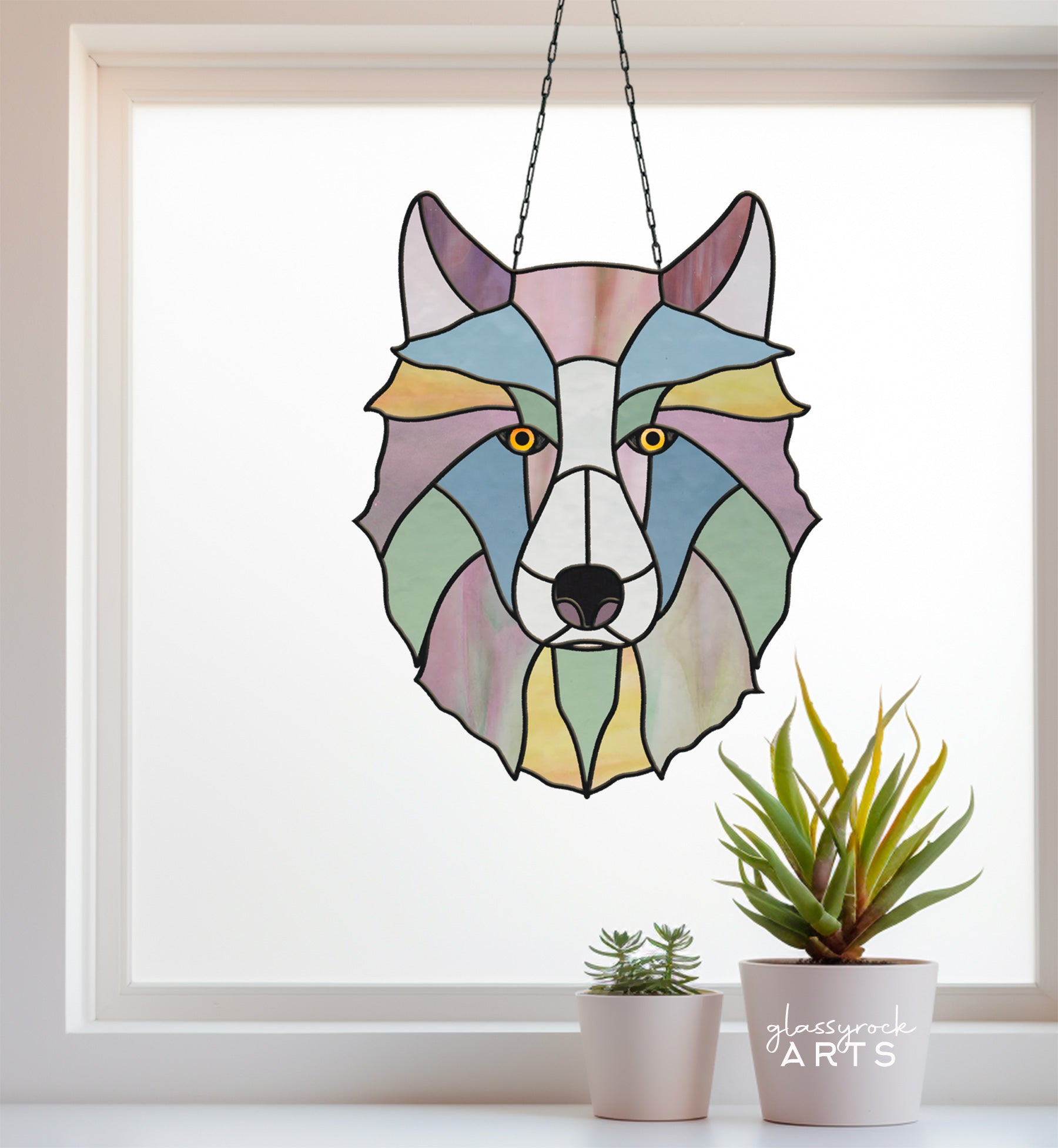 Wolf stained glass pattern â glassyrock arts