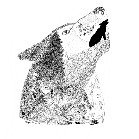 Wolf print x â intricate ink studio