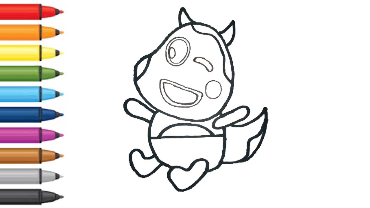 Drawing and coloring baby wolfoo for kids how to draw baby wolfoo learn colors