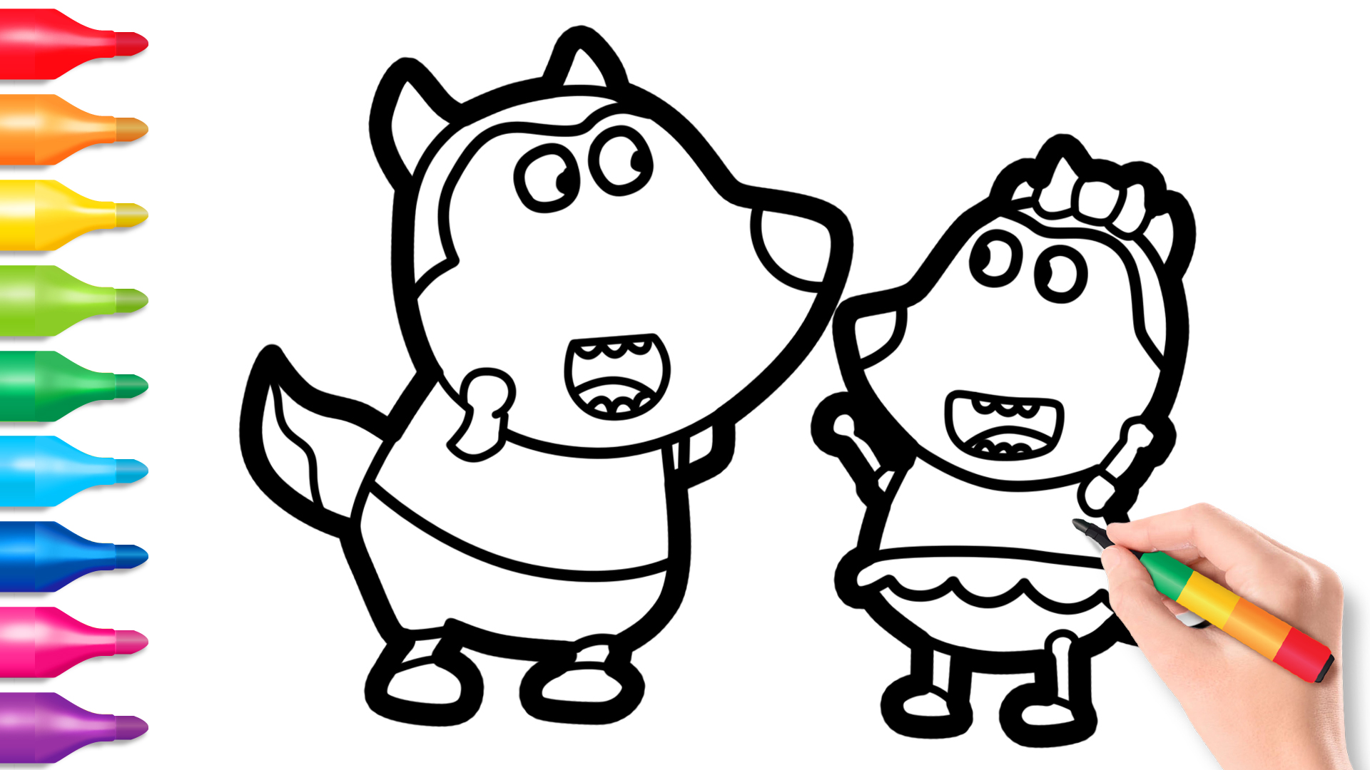 Kids channel on x wolfoo and lucy drawing and coloring for kids drawing coloring wolfoo ðð httpstcovrkzrdjg httpstcodexhlclyf x