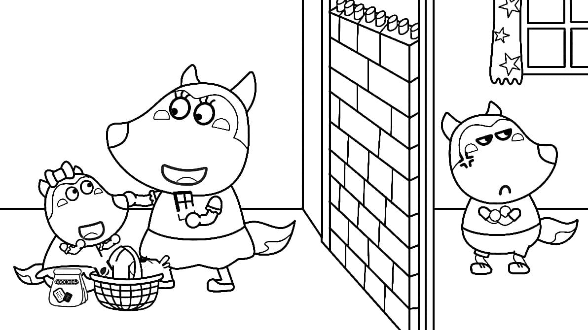 Wolfoo coloring pages