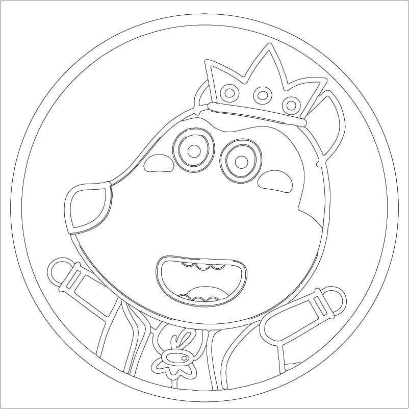 King wolfoo coloring page