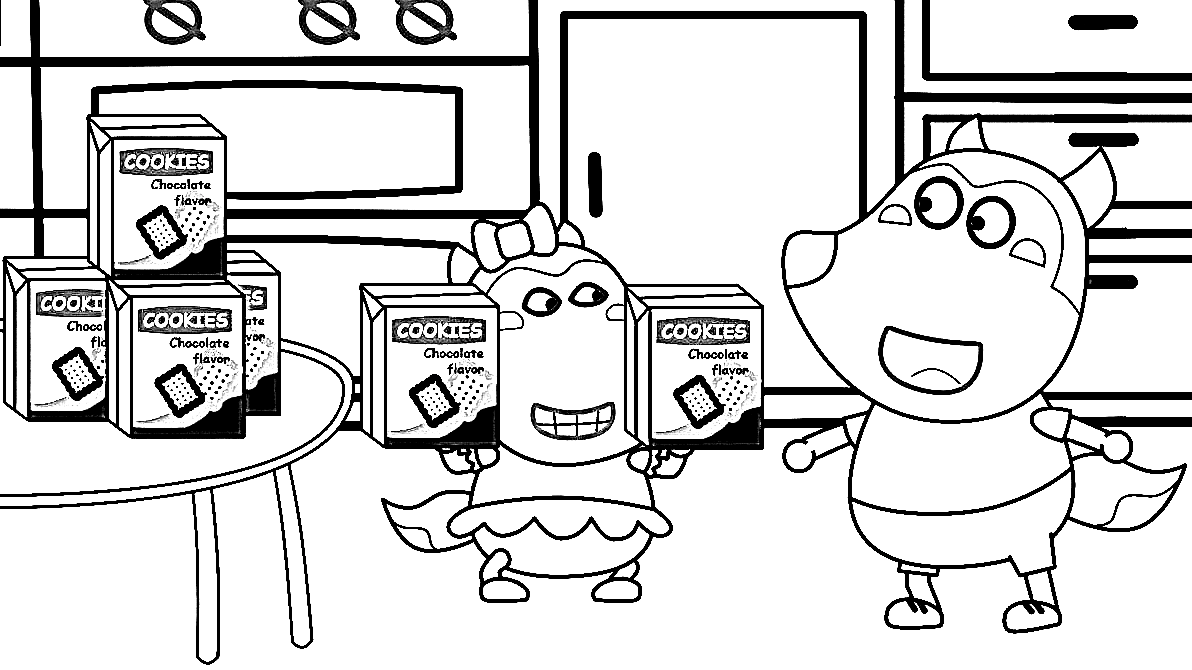 Snacks coloring pages