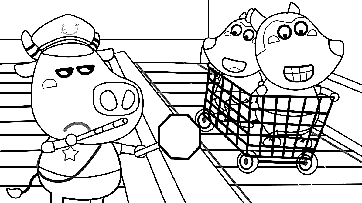 Wolfoo coloring pages