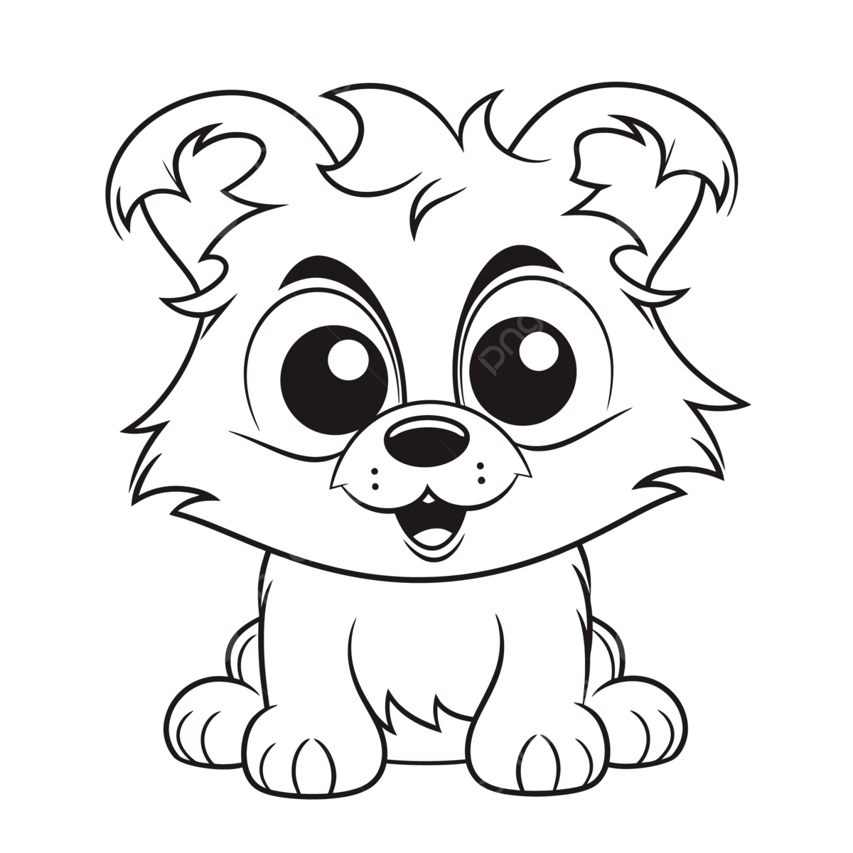 Happy little puppy in cartoon in black and white coloring pages coloring book outline sketch drawing vector wolfoo cartoon drawing wolfoo cartoon outline wolfoo cartoon sketch png and vector with transparent background