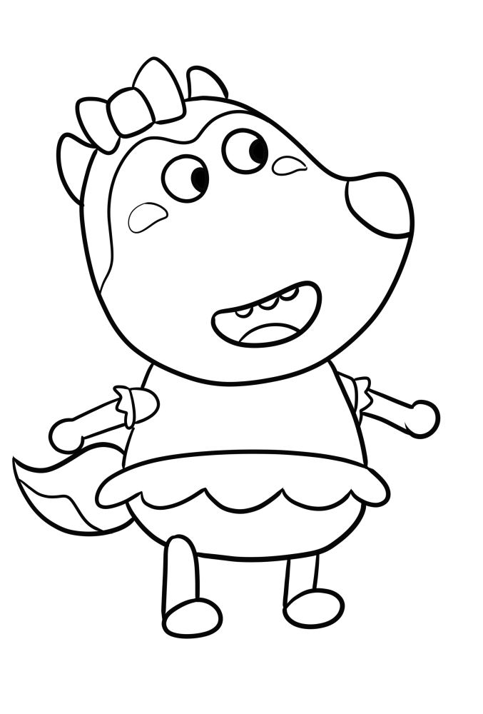 Lucy di wolfoo coloring page