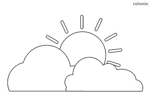 Wolken und sonne ausmalbild ausmalen ausmalbilder erde bilder