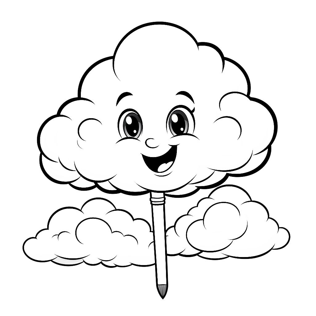 Traumhafte wolke ausmalbild