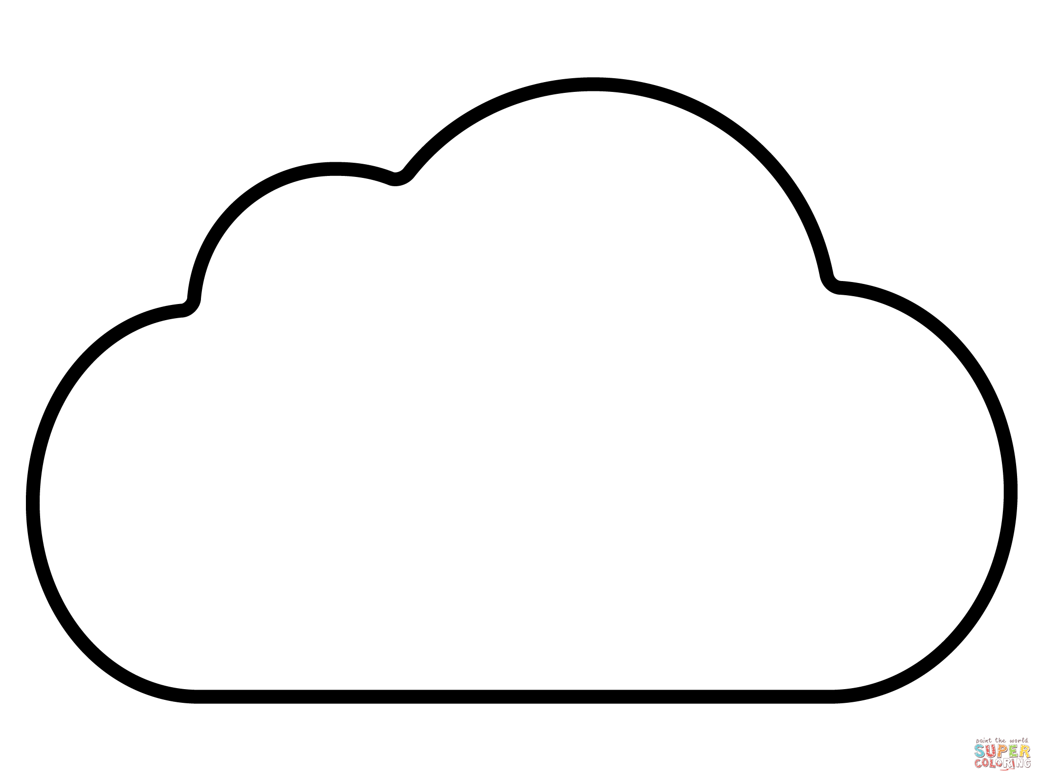 Ausmalbild wolken