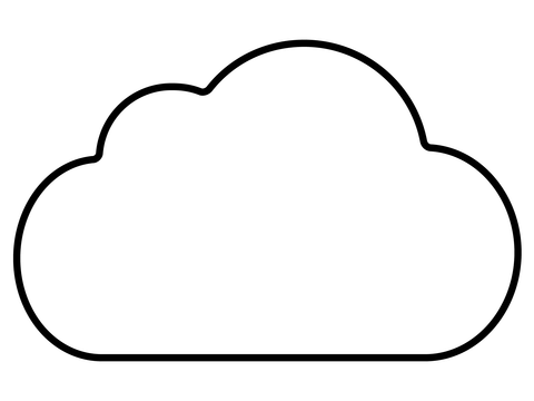 Ausmalbild wolken