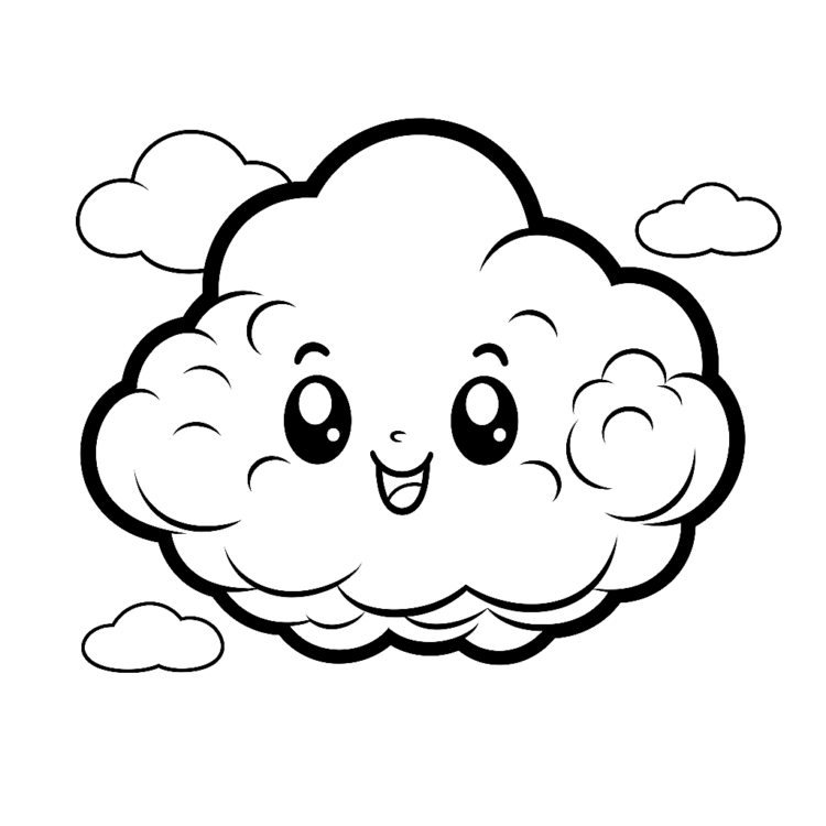 Wolken ausmalbilr kostenlos herunterlan