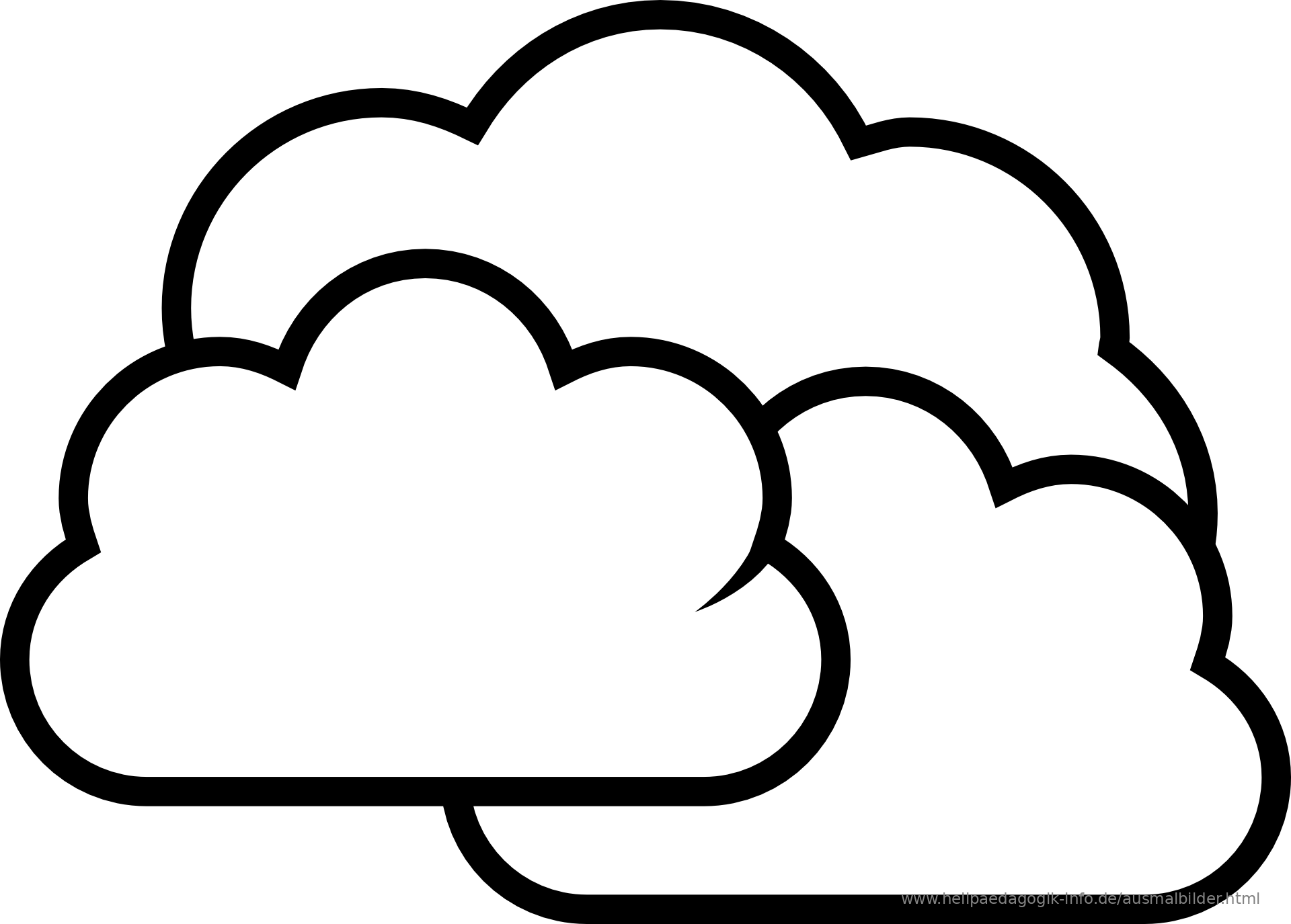Ausmalbilr wolken